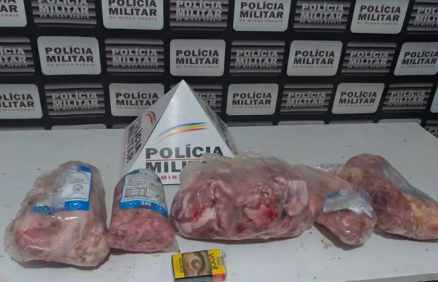 Policiais Militares recuperam carnes furtadas de restaurante e um autor é preso.