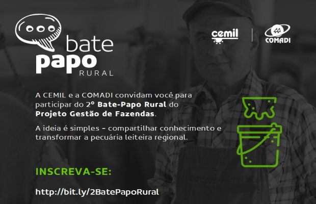 Segunda edição do Bate-papo Rural, realizado pela Cemil, traz novos temas de  interesse do produtor rural