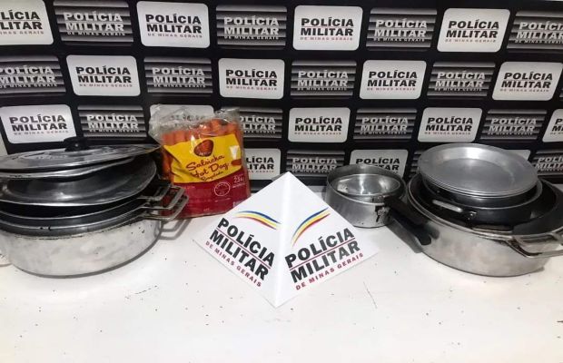 Polícia Militar recupera material furtado de escola municipal.